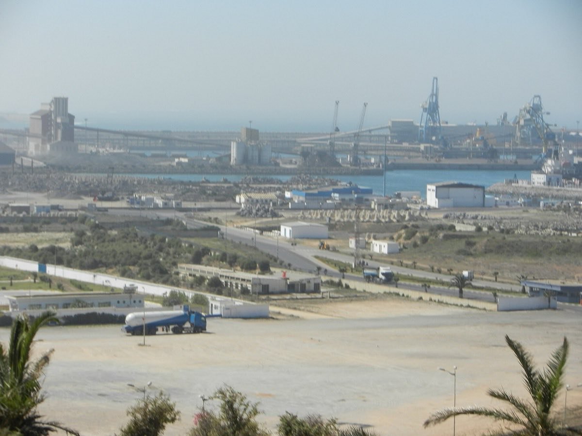 The industrial port at Jorf Lasfar, Morocco